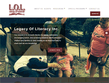 Tablet Screenshot of legacyofliteracyinc.com